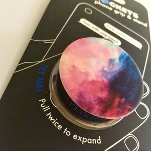 Celestial pink & blue Pop Socket phone grip NWT